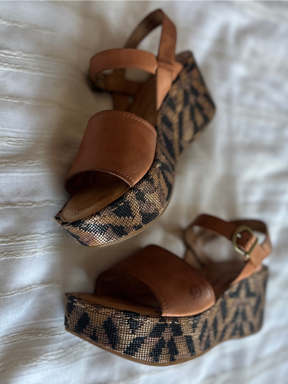 BORN Dorrah Leather Platform Wedge Sandal | Women’s 9 - Picture 5 of 9